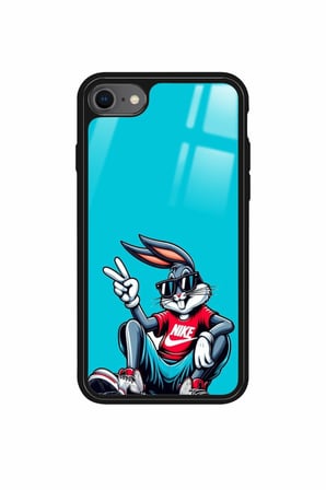 Apple iPhone 7 Uyumlu Bugs Bunny Tasarımlı Parlak Silikon Kılıf