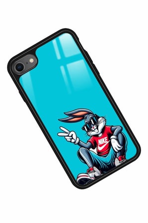 Apple iPhone 7 Uyumlu Bugs Bunny Tasarımlı Parlak Silikon Kılıf