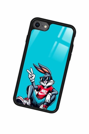 Apple iPhone 7 Uyumlu Bugs Bunny Tasarımlı Parlak Silikon Kılıf