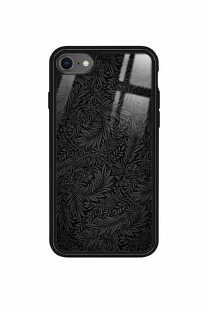 Apple iPhone 7 Uyumlu Siyah Karışık Tasarımlı Parlak Silikon Kılıf