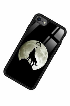 Apple iPhone 7 Uyumlu Bozkurt Tasarımlı Parlak Silikon Kılıf