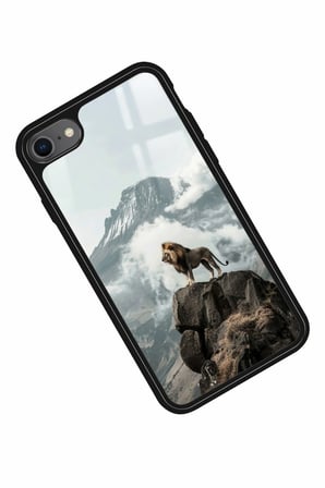 Apple iPhone 7 Uyumlu Aslan Tasarımlı Parlak Silikon Kılıf