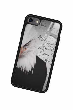 Apple iPhone 7 Uyumlu Kartal Tasarımlı Parlak Silikon Kılıf