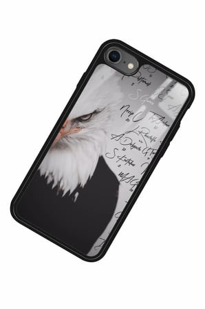 Apple iPhone 7 Uyumlu Kartal Tasarımlı Parlak Silikon Kılıf