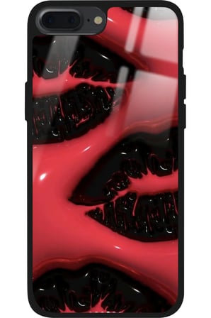 Apple iPhone 8 Plus Uyumlu Dudak Tasarımlı Parlak Silikon Kılıf