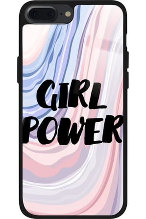 Apple iPhone 8 Plus Uyumlu Girl Power Tasarımlı Parlak Silikon Kılıf