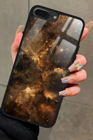 Apple iPhone 8 Plus Uyumlu Soyut Sanat Tasarımlı Parlak Silikon Kılıf