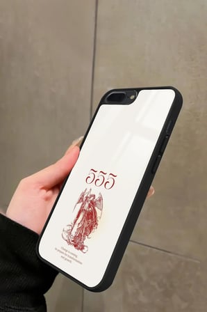Apple iPhone 8 Plus Uyumlu 555 Yazılı Parlak Silikon Kılıf