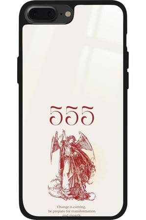 Apple iPhone 8 Plus Uyumlu 555 Yazılı Parlak Silikon Kılıf