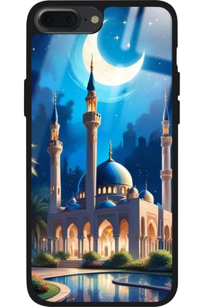Apple iPhone 8 Plus Uyumlu Cami Tasarımlı Parlak Silikon Kılıf