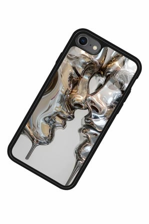 Apple iPhone 8 Uyumlu Beyaz Sanat Tasarımlı Parlak Silikon Kılıf