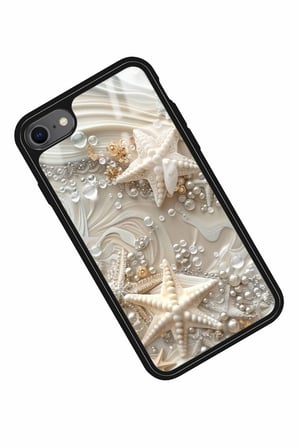 Apple iPhone 8 Uyumlu İnci Tasarımlı Parlak Silikon Kılıf
