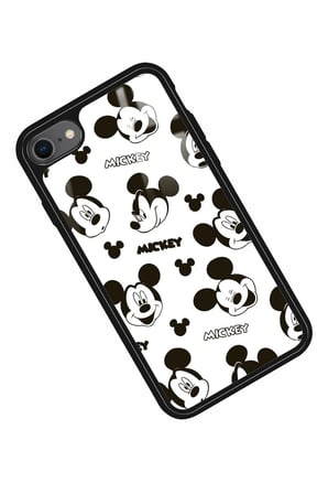 Apple iPhone 8 Uyumlu Mıckey Donald Tasarımlı Parlak Silikon Kılıf