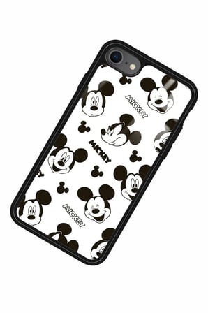 Apple iPhone 8 Uyumlu Mıckey Donald Tasarımlı Parlak Silikon Kılıf