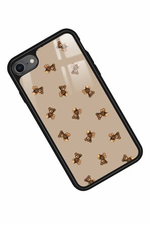 Apple iPhone 8 Uyumlu Ayıcık Tasarımlı Parlak Silikon Kılıf