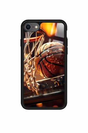 Apple iPhone 8 Uyumlu Basketbol Tasarımlı Parlak Silikon Kılıf
