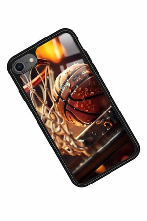 Apple iPhone 8 Uyumlu Basketbol Tasarımlı Parlak Silikon Kılıf