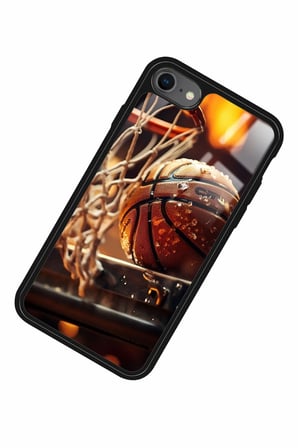 Apple iPhone 8 Uyumlu Basketbol Tasarımlı Parlak Silikon Kılıf