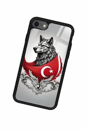 Apple iPhone 8 Uyumlu Türk Bayrağı Tasarımlı Parlak Silikon Kılıf