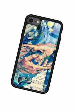Apple iPhone 8 Uyumlu Tablo Tasarımlı Parlak Silikon Kılıf