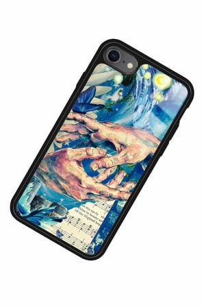 Apple iPhone 8 Uyumlu Tablo Tasarımlı Parlak Silikon Kılıf