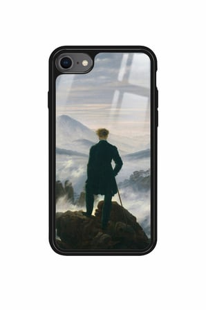 Apple iPhone 8 Uyumlu Bulutların Üzerinde Yolculuk Tasarımlı Parlak Silikon Kılıf