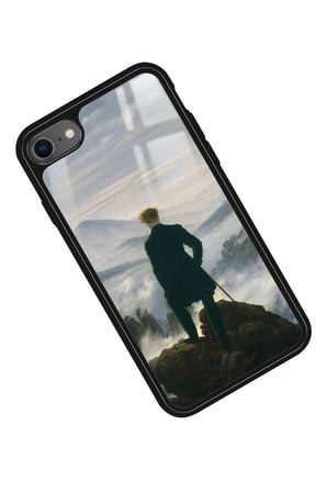 Apple iPhone 8 Uyumlu Bulutların Üzerinde Yolculuk Tasarımlı Parlak Silikon Kılıf