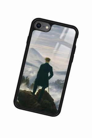 Apple iPhone 8 Uyumlu Bulutların Üzerinde Yolculuk Tasarımlı Parlak Silikon Kılıf