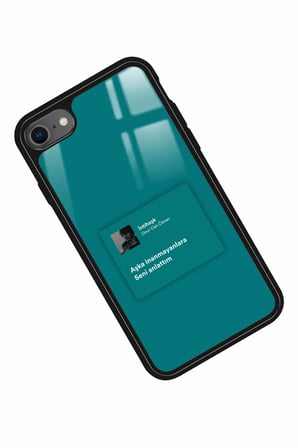 Apple iPhone 8 Uyumlu Şarkı Sözü Tasarımlı Parlak Silikon Kılıf