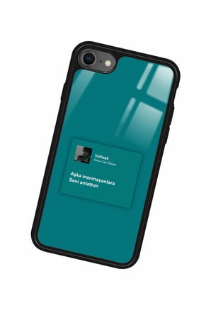 Apple iPhone 8 Uyumlu Şarkı Sözü Tasarımlı Parlak Silikon Kılıf