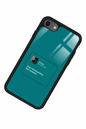Apple iPhone 8 Uyumlu Şarkı Sözü Tasarımlı Parlak Silikon Kılıf