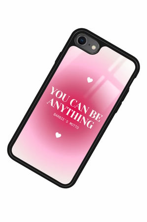 Apple iPhone SE Uyumlu Barbies Motto Yazılı Parlak Silikon Kılıf