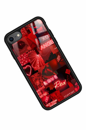 Apple iPhone SE Uyumlu Love Yazılı Parlak Silikon Kılıf