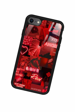 Apple iPhone SE Uyumlu Love Yazılı Parlak Silikon Kılıf