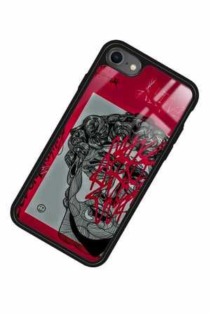 Apple iPhone SE Uyumlu Tablo Tasarımlı Parlak Silikon Kılıf