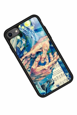 Apple iPhone SE Uyumlu Tablo Tasarımlı Parlak Silikon Kılıf