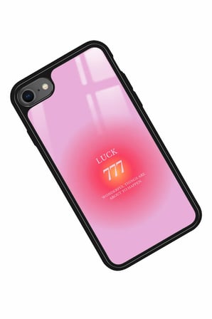 Apple iPhone SE Uyumlu 777 Yazılı Parlak Silikon Kılıf
