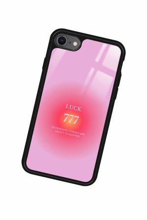 Apple iPhone SE Uyumlu 777 Yazılı Parlak Silikon Kılıf