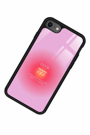 Apple iPhone SE Uyumlu 777 Yazılı Parlak Silikon Kılıf
