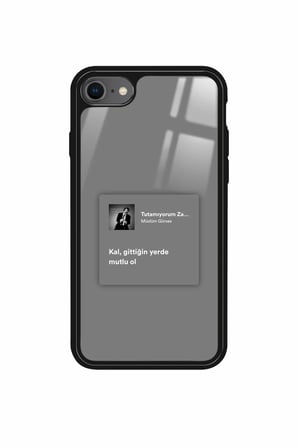 Apple iPhone SE Uyumlu Müslüm Gürses Şarkı Sözü Tasarımlı Parlak Silikon Kılıf