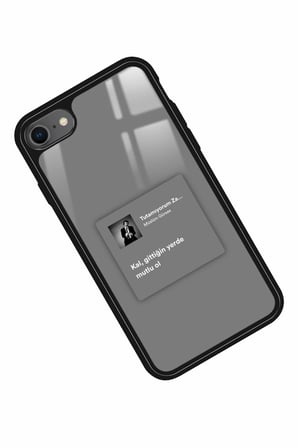 Apple iPhone SE Uyumlu Müslüm Gürses Şarkı Sözü Tasarımlı Parlak Silikon Kılıf