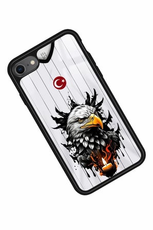 Apple iPhone SE Uyumlu Kartal Tasarımlı Parlak Silikon Kılıf