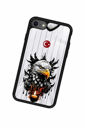 Apple iPhone SE Uyumlu Kartal Tasarımlı Parlak Silikon Kılıf