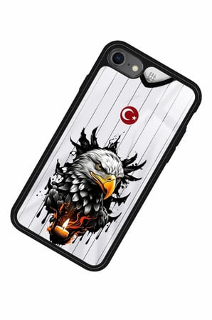 Apple iPhone SE Uyumlu Kartal Tasarımlı Parlak Silikon Kılıf