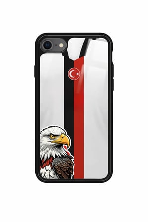 Apple iPhone SE Uyumlu Kartal Tasarımlı Parlak Silikon Kılıf