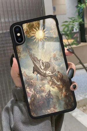 Apple iPhone X Uyumlu Melek Tasarımlı Parlak Silikon Kılıf