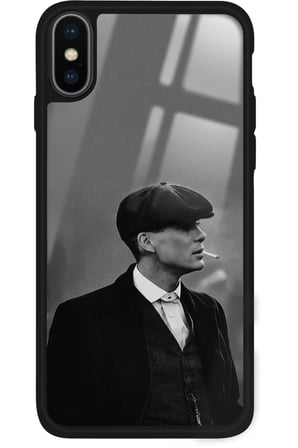 Apple iPhone X Uyumlu Thomas Shelby Tasarımlı Parlak Silikon Kılıf