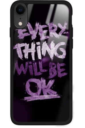 Apple iPhone Xr Uyumlu Will Be Ok Yazılı Parlak Silikon Kılıf
