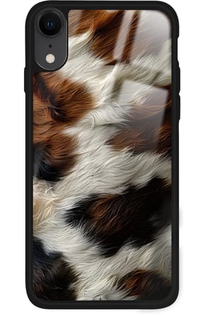 Apple iPhone Xr Uyumlu Kahverengi Leopar Tasarımlı Parlak Silikon Kılıf