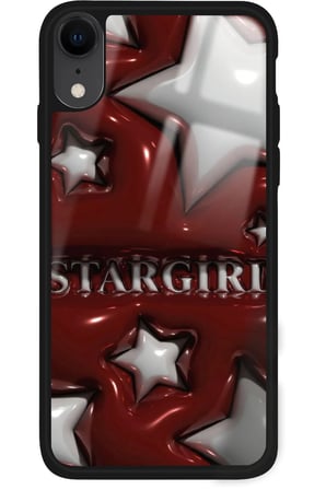 Apple iPhone Xr Uyumlu Star Girl Tasarımlı Parlak Silikon Kılıf